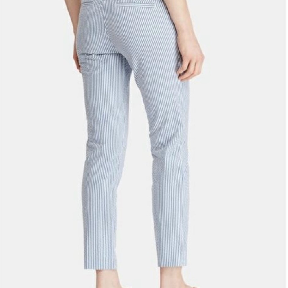 Lauren Ralph Lauren Blue and White Seersucker Pants Size 4